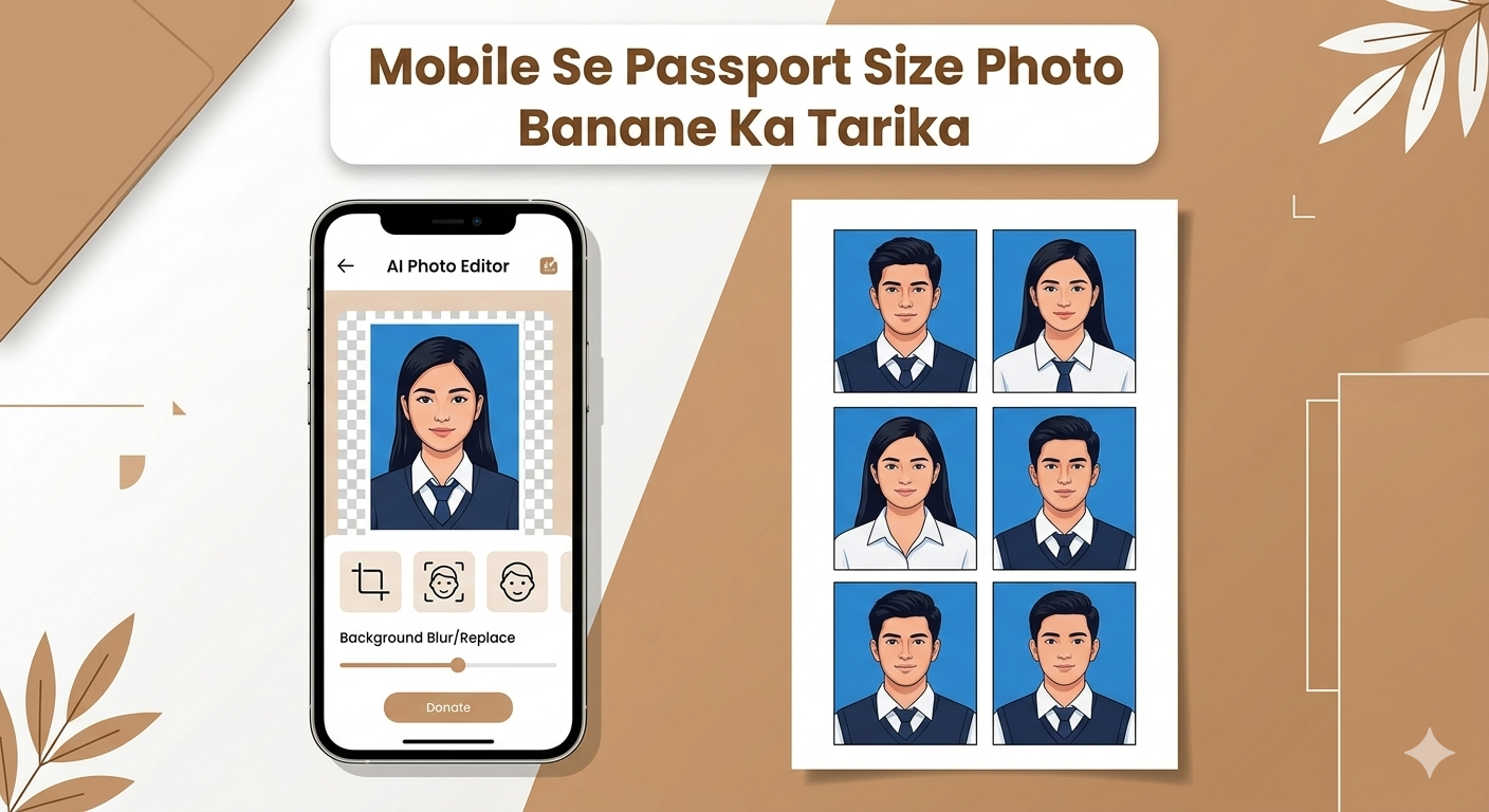 Mobile Se Passport Size Photo Banane Ka Tarika 2026: 100% Easy AI Guide