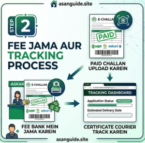 Sindh board migration fee challan submission tracking