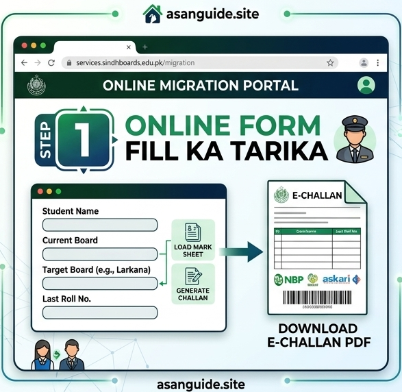 Sindh Education Board Migration online form process